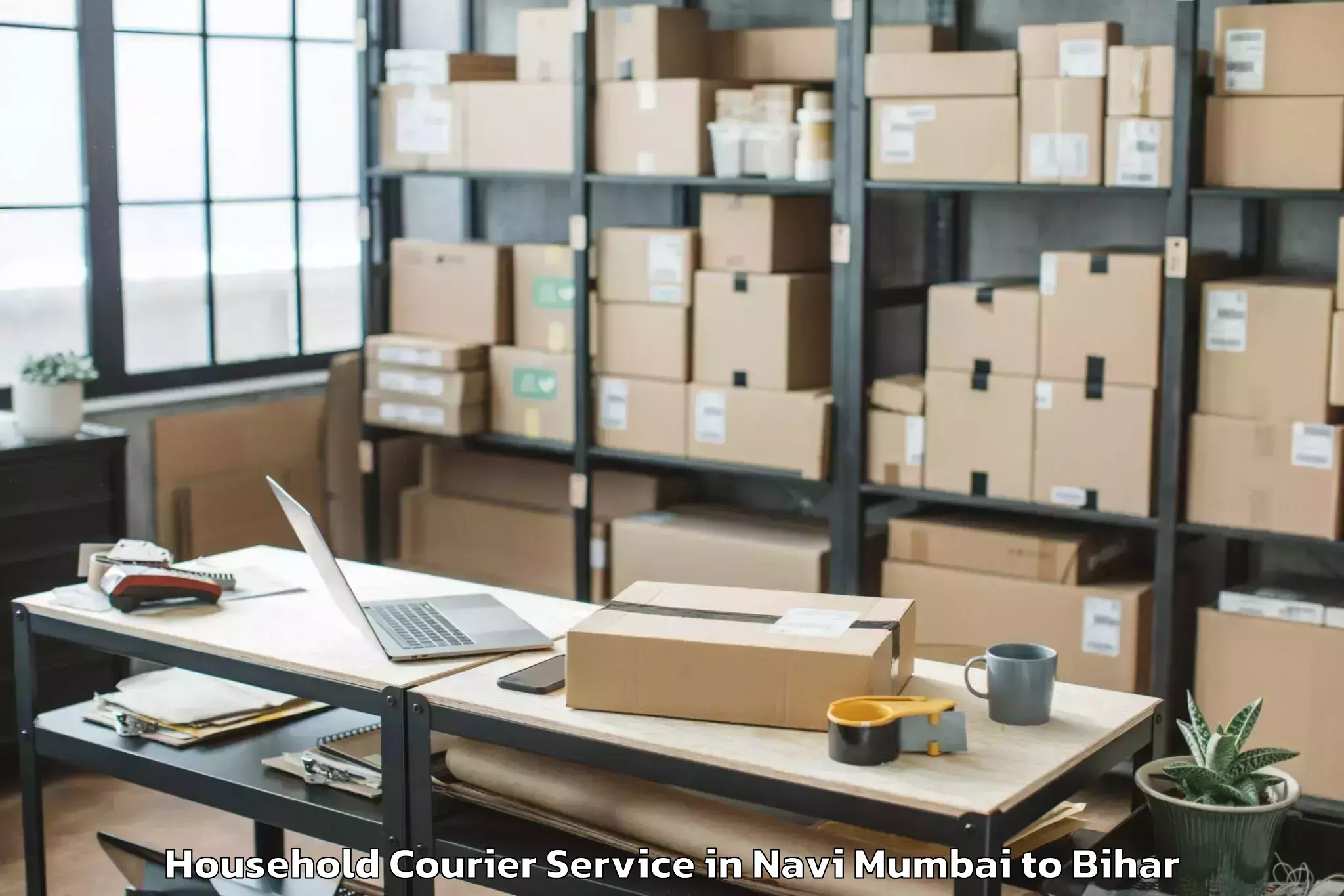 Top Navi Mumbai to Ghanshyampur Household Courier Available